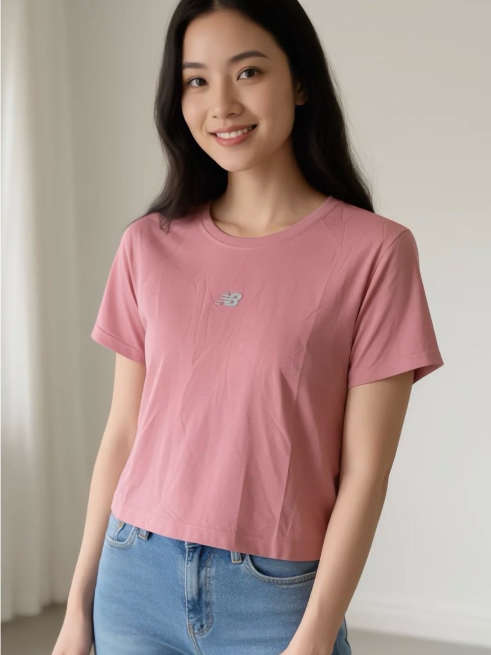 New Balance Women’s Dusty Pink Athletic Performance Short Sleeve Tee M NWT